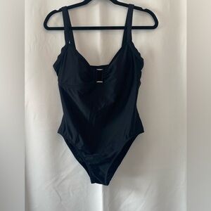 Cole Of California Women's black one piece bathing suit size 12 Beach Resortwear